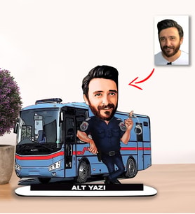 Kisiye Özel Karikatür GARDİYAN Erkek Biblo