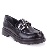 Dagoster DZA07-90814 Siyah Rugan Günlük Loafer  Kadın Ayakkabı