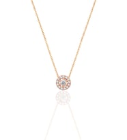 Gümüş rose zirkon taşlı pırlanta modeli tiny kolye SGTL12507ROSE