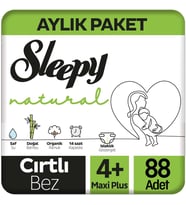 Sleepy Natural Bebek Bezi 4+ Beden 88 Adet