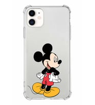 Apple iPhone 11 Uyumlu Köşe Korumalı Antişok  Kapak Mickey Mouse Tasarımlı Şeffaf  Kılıf