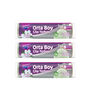 Büzgülü Çöp Torbası Yasemin Kokulu 15'li Orta Boy 55 x 60 cm Üçlü Paket