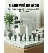 Profesyonel Kas Gevşetici Masaj Tabancası 8 Değiştirilebilir Başlıklı Kablosuz Masaj Cihazı