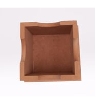 Hobi ERDL 90062 Dekoratif Masaüstü Kalemlik Ahşap MDF Kare El Yapım (Ham)