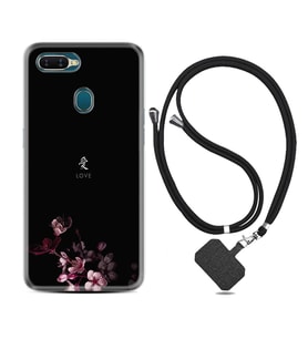 Oppo A5S A15 A16 A54 A55 A73 A74 Kılıf Boyun Askılı Silikon Love 1629