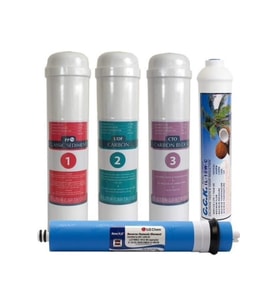 Su Arıtma Cihazı Filtresi 12’’ Inline Mebmranlı 5’li Filtre (Krem)