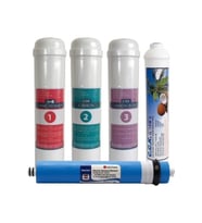 Su Arıtma Cihazı Filtresi 12’’ Inline Mebmranlı 5’li Filtre (Krem)