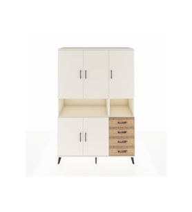 Hyperion Dolap 7 Raflı 4 Çekmeceli 5 Kapaklı 132x44x195 Aytaşı-Aytaşı/Çam