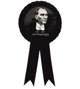 10 kasım atatürk saten kokart  SAYGIYLA ANIYORUZ