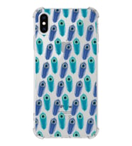 PrintiFy Apple iPhone X Uyumlu Nazar Boncuğu 4 Baskılı Şeffaf Köşe Korumalı Antişok Kılıf