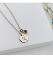 Vaoov 925 Ayar Gümüş Harfli ve Taşlı Plaka Kolye (Gold)