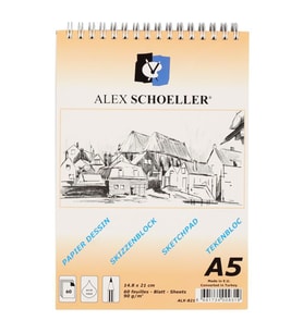 Alex Schoeller Spralli Eskiz Çizim Blok 90 gr. A5 60 Sayfa 