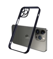 ALLY Fashion Series iPhone 13 Pro 6.1inç Kılıf Renkli Kenar Lazer Çerçeveli Silikon Kılıf-(5775) — Renk: Füme