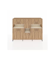 Hyperion Dolap 14 Raflı 10 Kapaklı 220x44x163 Çam-Çam/Aytaşı
