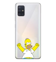 Samsung Galaxy A71 Uyumlu Simpson Tasarımlı Şeffaf Telefon Kılıfı