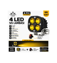 1 Adet Açma Kapama Anahtarlı Off Road Arazi Aracı ve Motosiklet Uyumlu 3 inç Amber Sarı Renk Çalışma Ve Sis Lambası