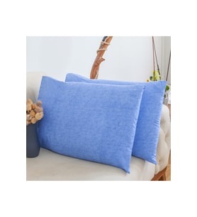 50x70 Mavi Yastık Kılıfı Pamuk 2'li Set