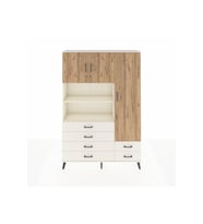 Arges Dolap 9 Raflı 6 Çekmeceli 3 Kapaklı 132x30x195 Aytaşı-Çam/Aytaşı