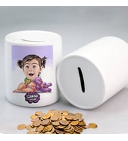 Kişiye Özel Şirin Kız Bebek Karikatürlü Kumbara