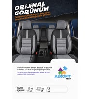 Volvo S60 Phantom Gri Tay Tüyü Oto Koltuk Kılıfı Tam Set -Ortopedik-Kolay Montaj-Terletmez 2000-2013