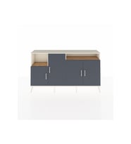 Arges Konsol 5 Raflı 4 Kapaklı 176x30x99 Aytaşı-Antrasit/Çam