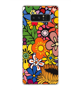 PrintiFy Samsung Galaxy Note 8 ile Uyumlu 1mm Slim Fit Retro Colors 2 Baskılı Şeffaf  Kılıf