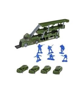 King Toys Arabalı Asker Aksesuarlı 3 Katlı Taşıyıcı Askeri Tır LAL 1111
