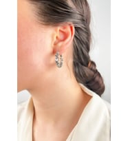 Halka Tırtıklı Küpe 2cm - Gümüş