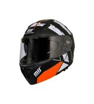 Motosiklet Çene Açılır Kask Güneş Vizörlü Ece 22.06 Sertifikalı Yeni Sezon Motor Kaskı V2 Orange (Turuncu)