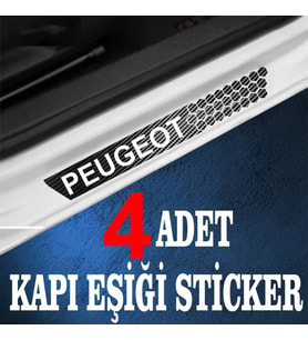 Peugeot özel Oto Kapı eşikleri Sticker Karbon 4 Adet