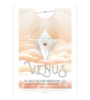 Venus - Exoplanet Travel Bureau, Jpl Travel Poster, Tablo Ahşap Poster Dekoratif