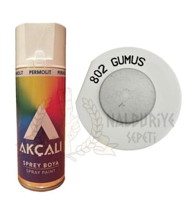 Akçalı Akrilik Sprey Boya GÜMÜŞ 400 ml - 802