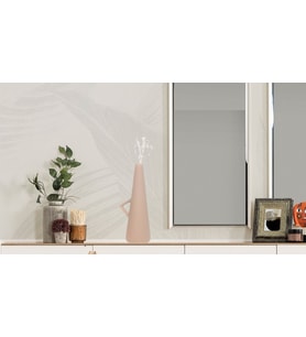 Livava Kharmen Seramik Vazo, 27X13 (Ekru)