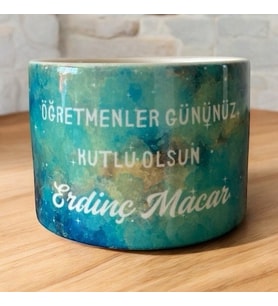 Kişiye Özel Tasarım Öğretmenlere Özel " Evrenin En Serisi"   Jade Fincan