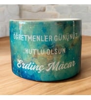 Kişiye Özel Tasarım Öğretmenlere Özel " Evrenin En Serisi"   Jade Fincan