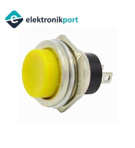 16mm Sarı Push Buton Metal DS-212 IC-180