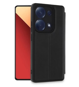 Newface Xiaomi Redmi Note 13 Pro 4G Kılıf Flip Cover - Siyah