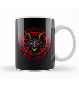 Black Goat Color Azhmodai Lovecraft Kupa Bardak Porselen