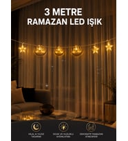 3 Metre Ramazan Led Saçak Işık Ev İçi Dekoratif Aydınlatma
