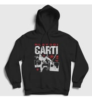 Presmono Unisex Siyah Rapper Playboi Carti Kapüşonlu Sweatshirt 482047tt