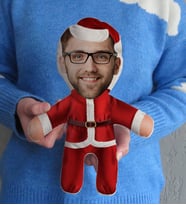 BK Gift Kişiye Özel Fotoğraflı Noel Baba Bebek Yastık