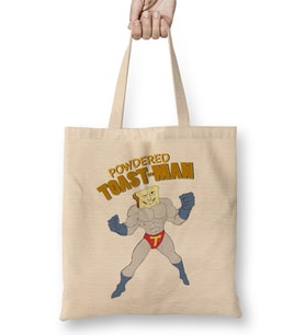 Powdered Toast Man - Ren and Stimpy Bez Çanta Uzun Saplı