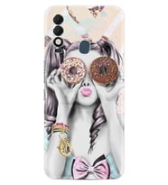 Spark 8T Kılıf Resimli Desenli Baskılı Silikon Donut Girl 1408