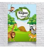 Safari Temalı Doğum Günü Afişi 35X50 cm