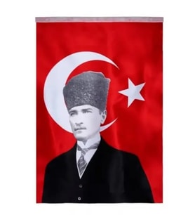İnter Atatürklü Bayrak 70X105 Atatürklü Türk Bayrağı