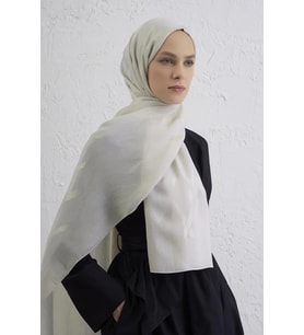 Lyocell Naia Zikzak Desen Şal 1 (Taş)