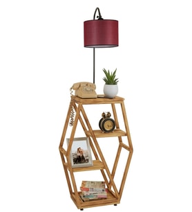 ASOS YANIK LAMBADER SİLİNDİR HASİR BORDO ABAJURLU