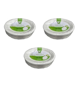 Roll-Up Nature Ekolojik Karton Kağıt Tek Kullanımlık Oval Tabak - 20x26 Cm. - 50 Adetlik 3 Paket