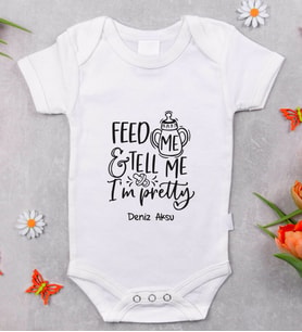 BK Kids İsimli Im Pretty Tasarımlı Bebek Body Zıbın - Model 1