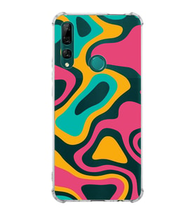 Huawei Y9 Prime 2019  Köşe Korumalı Antişok Kapak Renkli Desen Tasarımlı Şeffaf  Kılıf